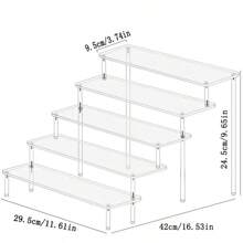 1 件亚克力展示架，多层分层展示架，家庭储物收纳架和产品展示架，适用于香水、化妆品、收藏品、玩具、派对装饰 - 無色 - 查看 11