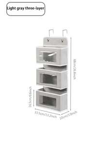 新款多功能门上储物收纳袋，1/3/5 层悬挂式衣柜收纳袋，带透明窗口，节省空间的家用储物盒，适用于食品储藏室、学校、浴室、卧室、厨房、宿舍、房车