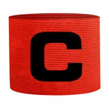 1 pieza Brazalete ajustable y elástico de capitán con la letra "C", disponible en varios colores, para combinar con juegos y entrenamientos de deportes de equipo a fin de identificar claramente la posición del capitán del equipo y facilitar las actividades