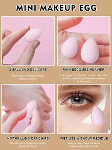 4/7/20/27件套化妆工具套装，包含：4个化妆海绵+4个迷你化妆海绵+4个三角粉扑+4个迷你气垫粉扑+1个发圈+2个手碗挂绳+1个化妆刷清洁工具+2个洁面海绵+4个气垫粉扑+1个洗鼻刷