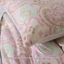 LISSTHER 3pcs 600 TC Duvet Cover Set (Without Core), Vintage Classic Paisley Print, Soft Breathable & Skin-Friendly Bedding Set,  Include 1 Duvet Cover And 2 Pillow Case, Suitable For Home, All-Seasons - 粉色 - 查看 5