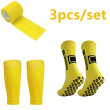 3 双装 女款男款运动袜 腿套 防滑足球袜 防滑袜 - 彩色 - 查看 14