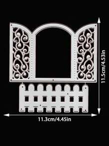 Troqueles de corte de metal para ventanas y cercas, plantillas para estarcir, troqueles para hacer tarjetas de felicitación, manualidades de recortes de papel para tarjetas, plantillas de troquelado para hacer tarjetas de regalo