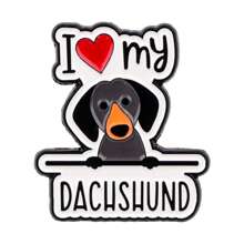 可爱狗狗珐琅别针 翻领别针 背包上的徽章 女士胸针 衣服礼品 珠宝 时尚配饰 - NR10733 - 查看 9