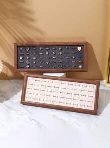 TONVIC 1PC/2PCS Vintage Ring Tray Creative Walnut Color Ring & Earring Storage Display Prop - 35X14X3 Wooden Jewelry Tray - View 15
