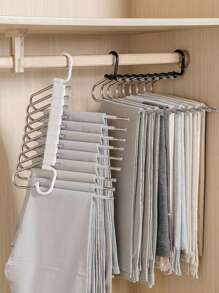 基本款多功能裤架，可折叠多层衣架，衣柜裤架，无痕夹魔术挂钩收纳架，家用不锈钢防滑裤架 - 彩色 - 查看 13