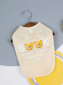 Pet Clothes Funny Text Printed Dog Vest, Lightweight Cat Pet Apparel For Spring/Summer