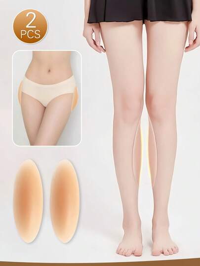 2pcs Women's Sexy Invisible Design Reusable Buttocks Silicone Pads, Used To Physically Enhance The Buttocks On Both Sides And Shape The Body, Support The Hips And Buttocks Patches That Show Enlargement, Suitable For Ladies Of Various Body Types