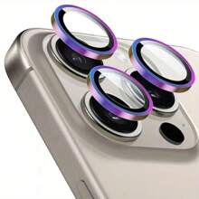 16pcs Lens Protective Film/Camera Protection/Prevent Scratching/5 Sets Of Mixed Color Machine Lens Protective Film, Ultra-High Definition 9H Reinforced Glass And Metal Separate Ring Cover, Easy To Install, Scratch-Proof, Suitable For Shell +1pc Storage Box. Mobile Phone Lens Film Black, Blue, Gold, Silver, Colorful Lens Film. Gift For Birthday, Family, Friends Alloy Metal With Tempered Glass Full Cover, Lens Protector, Phone Accessories