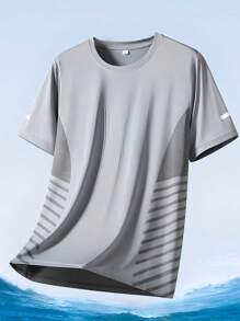 运动户外T恤 男士户外服饰 春夏装 运动上衣 短袖 日常休闲 跑步健身 舒适宽松 网球高尔夫 曲棍球 马术 - 白色 - 查看 3