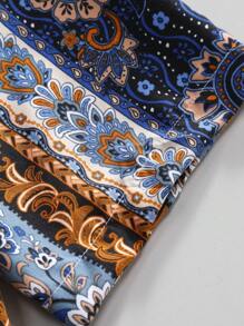 Men's Geometric Print Short Sleeve Casual Shirt, Spring/Summer - Multicolor - View 4