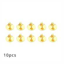 10/100pcs Multi-Size Metal Blank Post Round Stud Earrings Base Earbuds DIY Earbuds Make Earring Accessories