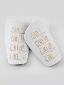 1 par de espinilleras mini de fútbol, material grueso de PET, adecuado para todas las edades y temporadas, accesorios de gimnasio - Multicolor - Ver 9