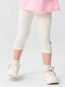 Balabala Girls' Baby Leggings, Lightweight Casual Pants For Summer, 2025 - Original White - View 1