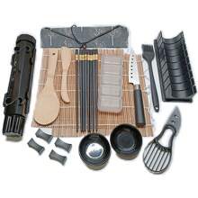 SushitellerSushi Maker Set 20 Stück Sushi Kit mit matte Bazookamit Messer Essstäbchen Avocadoschneiderr GeschmacksgerichtSushi Set zum Selber Machen Onigiri form DIY