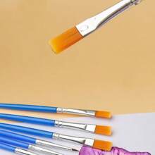 15pcs Watercolor Painting Brushes With Blue Handle, Suitable For Coloring, Graffiti, Drawing, Outlining And Lining With Paints