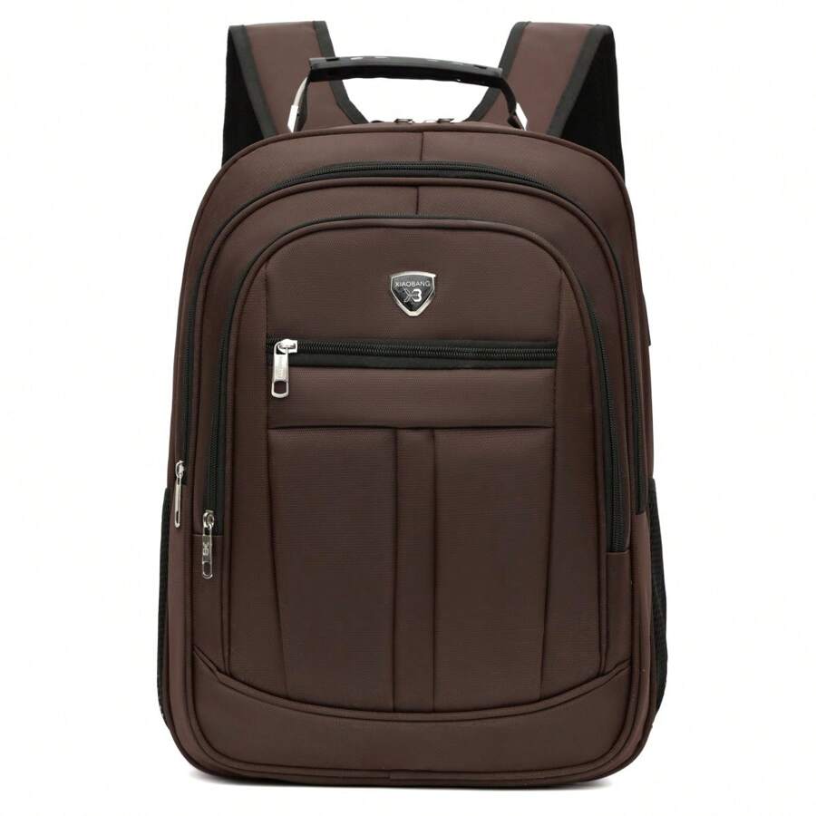 Men's Casual Backpack Suitable For College Students Working And Traveling - 棕色 - 查看 1