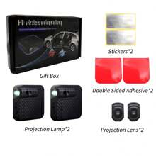 2 buc Lumini de București Auto Wireless cu Funcție de Proiecție, Lumini LED de Bun Venit, Lumini cu Logo pentru Ușă Auto cu Senzor Automat, Potrivite pentru Audi, BMW, Nissan, Peugeot, Chevrolet și Alte Modele de Autoturisme, Lumini Decorative de Bun Venit cu Senzor Automat, Decorațiuni Auto, Accesorii pentru Interiorul Autoturismului