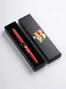 Caneta esferográfica de metal com cores neutras e suaves, 1 peça, para negócios, assinaturas, presente de feriado/aniversário, gravação de letras personalizadas, volta às aulas, material escolar