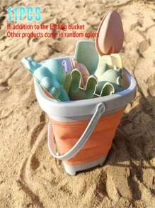 11pcs/Set Children Beach Toys Playset Includes Sand Bucket, Sand Timer, Shovel, For Sand Play, Outdoor, Seaside, Digging, Shoveling, Training Hands-On Ability, Suitable For Boys & Girls (Random Color) - Multicolor - View 14