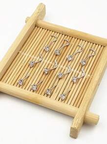 FOREVER QUEEN 单个鼻环 S925 纯银四爪锆石唇钉鼻环个性耳环穿刺珠宝