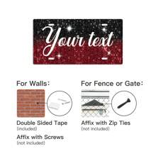 Putuo Decor 1pc Custom Vintage Metal Tin Signs License Plate, Your Text, Personalized Plaque Wall Art Decoration For Home Farmhouse Living Room Bar Pub Club, Gift Gifts Birthday Graduation Home Decor Christmas Decorations Room Decor Christmas