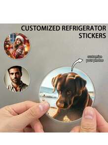 Imanes personalizados con foto - Set de 2/4/6/10, 5.08x5.08 cm Imanes personalizados para refrigerador, ganchos de pared de metal hechos a mano, imanes de imagen cuadrados de estilo de moda para recuerdos, regalo especial para seres queridos
