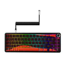 FREEWOLF ATTACK SHARK X65PRO HE Rapid Trigger-toetsenbord, magnetisch toetsenbord, 0,01 mm RT-nauwkeurigheid gamingtoetsenbord met C01PRO-spiraalkabel, magnetische schakelaar, tri-mode, 0,125 ms latentie, 8K pollingsnelheid, voor gamers