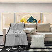 Customizable Photo Blanket, Soft Woven All-Season Throw Blanket, High-Definition Digital Printing, Ideal Gift For Boys, Boy, Girl, Grandparents, Siblings, Parents, Valentine's Day - Multipurpose, Lightweight, Comfortable For Bed, Sofa, Camping, Travel,Multi-Functional,Ornamental,Letter,Stylish,Soft,Modern,Colorful,Kawaii,Adorable,Cute,Casual,Custom,Personalised,Unique,Customized,Baby Gifts,Ideal Gifts For Him,Ideal Gifts For Her,Son,Daughter - Multicolor - View 8