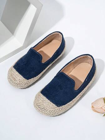 Toddler Girls Velour Tyg Rosett Dekor Bekväma mångsidig Casual Platta skor