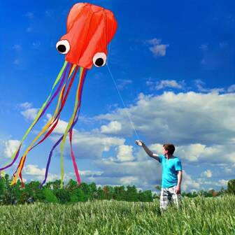 1pc 5m(16.4ft)/4m(13.12ft) Long Colorful Tail Kite, Outdoor Sport & Game Accessory