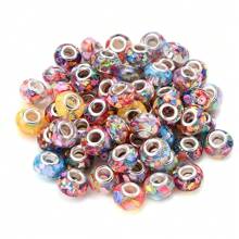 20 件 Y2K 风格大孔树脂珠 Panjia 设计 DIY 手链珠宝制作用品