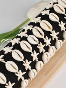 Bộ 12 vòng tay hạt vỏ sò, sao biển và ngọc lam Bohemian, Macrame thủ công, đa năng cho bãi biển, tiệc tùng, du lịch, quà tặng cho bạn gái và bạn bè - Nhiều màu - Xem 2