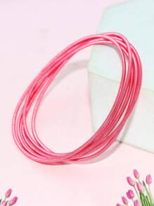 5pcs Stainless Steel Tiny Spring Bracelet Set For Fashion Women And Girls - Bracelet Set - View 19