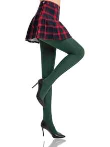 1 Pair Women's Control Top High Elastic Soft Opaque Pantyhose Tights Fall Halloween Tights Black Tights Winter Clothes For Women Goth Medias Tights Plus Size Stockings Fishnet Stockings - Multicolor - View 42