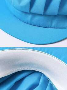 1 Pc Polyester Solid Color Half Mesh Baseball Cap, Soft Elastic Sweatband, Hard Peak, Odorless, Breathable, Dust-Proof, Adjustable, Lightweight, , Washable, Non-Fading, Oil-Proof, Pill-Resistant, Well-Stitched, Smooth Finish, Suitable For Restaurant, Kitchen, Workshop, Travel, Fashion, Work