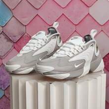 Nike Zapatillas retro de alta calidad de estilo robusto con diseño Panda negro y blanco de la serie AIR ZOOM 2K, zapatos deportivos ligeros y casuales - Avena - Ver 3