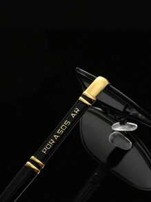 1副男士时尚眼镜，适合驾驶、骑行、户外活动、钓鱼等运动的时尚眼镜 - 金色 - 查看 4