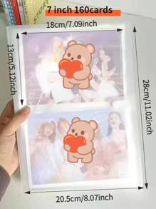 3/4/5/6/7 Inch Frosted Transparent Snap Button Photo Album, 80/160/200 Card Slots, Suitable For Storing Photos And Postcards