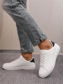 男女通用休闲运动鞋，尺码 36-45，防滑学生运动滑板鞋，四季百搭白鞋