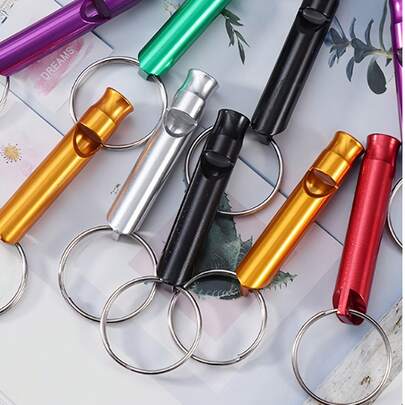 3pcs/5pcs/7pcs Whistle, Outdoor Survival Whistle, Competition Referee Whistle, High-Pitch Training Whistle (Suitable For PE Teachers), Basketball Training Equipment, Professional Lifeguard Whistle, Outdoor Camping Survival Whistle, Keychain, Metal Travel Portable Lifesaving Whistle, Training Whistle, Referee Whistle, High-Frequency Whistle