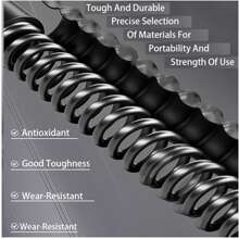 2pcs Portable Grip Non-Slip Fitness Grip Bars, Elastic Strength Training, Physical Non-Slip Fitness Equipment, Battle Rope Fitness Bars, Spring Steel Improvement Strength Workout Bars, Exercise Rope Portable Workout Bars, Fitness Bars For Home Fitness Strength Training Yoga Aid