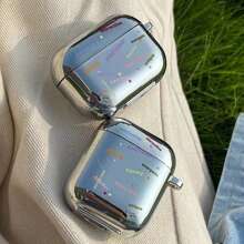 Slogan Colorful Dopamine Design Protective Case Cover Compatible With Apple Airpods Earphones, Anti-Scratch, Anti-Drop