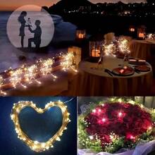 1/5/10/20/30 stuks Mini LED-feeërieke lampjes - op batterijen werkende koperdraadlampjes, geschikt voor Kerstmis, Moederdagdecoratie, decoratieve geschenken, bloemen, festivals, bruiloften, tuinen, feestbenodigdheden, knipperende vuurvliegjeslampjes