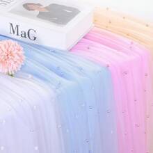 4 Pieces Pearl Table Runner Tulle Fabric Lace Tablecloth For Bridal Shower Birthday Party Wedding Arch Veil Thanksgiving Halloween Christmas Dessert Table Decorations