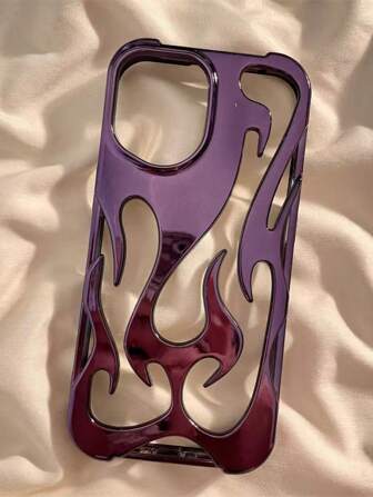Fashion New Hollow Flame Pattern Anti-Drop Electroplated Soft Phone Case Compatible With Iphone[IP], Galaxy[Galax], [Sam]/15ProMax/16proMax/16pro/14proMax/14pro/13proMax/IPhone16/11/12/13/14/15/A13/A14/A15/S22Ultra/S23Ultra/S24Ultra/S25Ultra/S22/S23/S24/S25/A16/A53/A54/A55 Waterproof Shockproof Scratch Resistant
