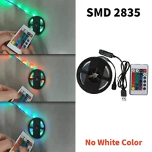 1pc RGB LED Strip Light, Bedroom Decorative Light Strip, With Remote Control, Can Adjust Color And Brightness, Very Easy To Install, Suitable For Room, Home, Kitchen, Living Room, Holiday Party Atmosphere Decoration LED Lights - Multicolor - View 3