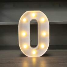 1pc LED Strip Light Marquee Sign - White Illuminated Letter Decoration For Home, Wedding, Birthday And Party - Waterproof Bulbs, 6.3" Height, PVC Material, Battery Powered Box, Ideal For Bar Or Desktop Decor