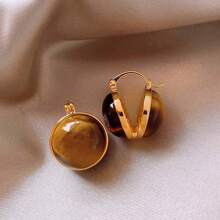 一对充满女性设计感的蛇形耳环，欧美网红款，夸张个性优雅，长款耳环