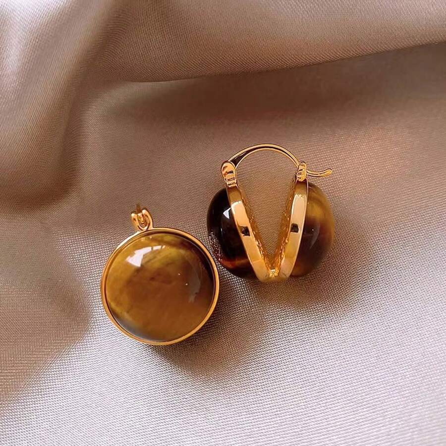 一对充满女性设计感的蛇形耳环，欧美网红款，夸张个性优雅，长款耳环